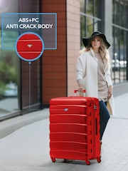 Flight Knight Large Red Check-In Hold Luggage Hardcase Travel Suitcases Set Of 2 - Image 5 of 8