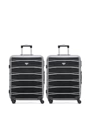 Flight Knight Medium Grey Check-In Hold Luggage Hardcase Travel Suitcases Set Of 2 - Image 1 of 8