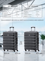 Flight Knight Medium Grey Check-In Hold Luggage Hardcase Travel Suitcases Set Of 2 - Image 3 of 8