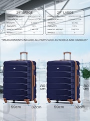 Flight Knight Large Blue Check-In Hold Luggage Hardcase Travel Suitcases Set Of 2 - Image 3 of 8