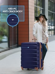 Flight Knight Large Blue Check-In Hold Luggage Hardcase Travel Suitcases Set Of 2 - Image 5 of 8