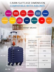 Flight Knight Lightweight 4 Wheel ABS Hard Case Cabin Carry On Hand Luggage Approved For Over 100 Airlines Suitcases - Image 3 of 7