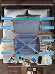 Flight Knight Medium and Large Blue Check-In Hold Luggage Hardcase Travel Suitcases Set Of 2 - Image 8 of 8