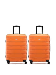 Flight Knight Medium Orange Check-In Hold Luggage Hardcase Travel Suitcases Set Of 2 - Image 1 of 8