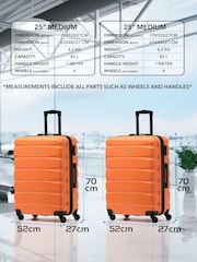 Flight Knight Medium Orange Check-In Hold Luggage Hardcase Travel Suitcases Set Of 2 - Image 3 of 8