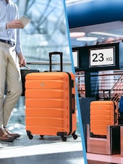 Flight Knight Medium Orange Check-In Hold Luggage Hardcase Travel Suitcases Set Of 2 - Image 8 of 8