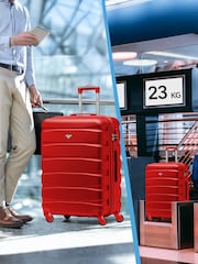 Set Of 2 Medium Check-In Hold Luggage Hardcase Travel Suitcases - Image 8 of 8