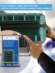 CABIN PRO Medium Green Check In & Small Carry On Hardcase Travel Suitcases Set Of 2 - Image 4 of 8