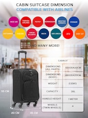 CABIN PRO Soft Case Carry On Suitcase Hand Luggage - Image 3 of 7