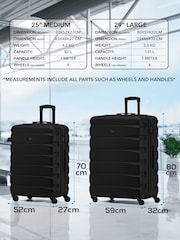 Set Of 2 Medium & Large Check-In Hold Luggage Hardcase Travel Suitcases - Image 3 of 8
