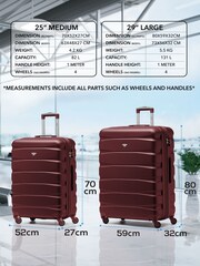 Set Of 2 Medium & Large Check-In Hold Luggage Hardcase Travel Suitcases - Image 3 of 8
