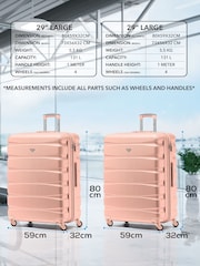 CABIN PRO Large Pink Check In Hold Luggage Hardcase Travel Suitcases Set Of 2 - Image 3 of 8
