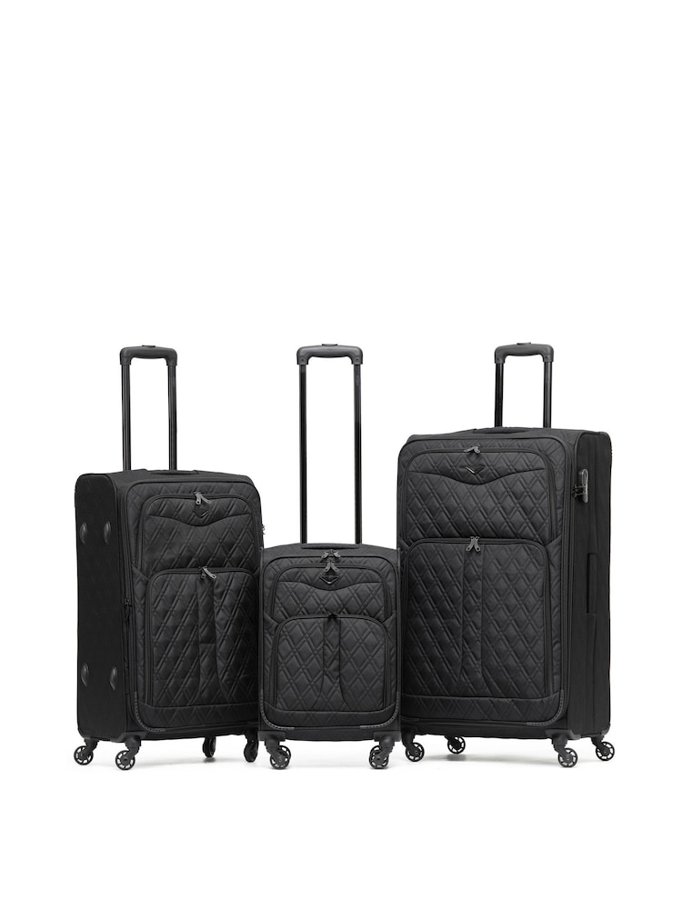 Flight Knight Large Soft Case Checkin Suitcases and Cabin Case Set of 3 - Image 1 of 7