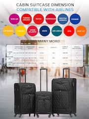 Flight Knight Large Soft Case Checkin Suitcases and Cabin Case Set of 3 - Image 3 of 7