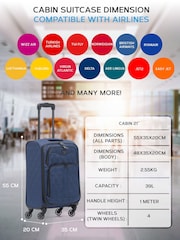 CABIN PRO Soft Case Carry On Suitcase Hand Luggage - Image 3 of 7