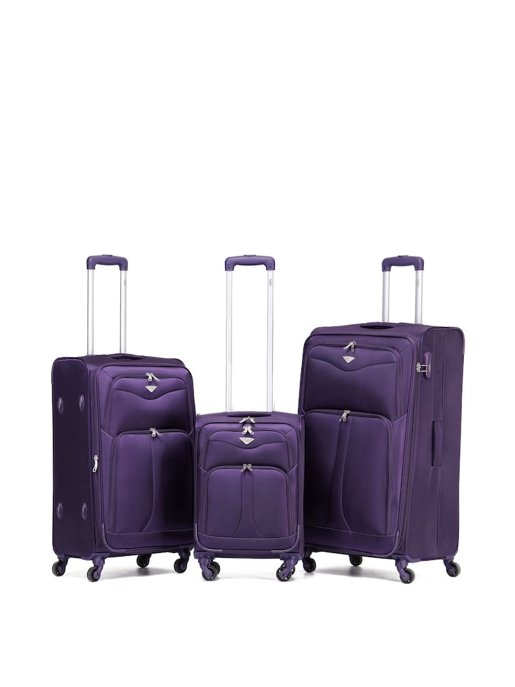 Flight Knight Large Soft Case Checkin Suitcases and Cabin Case Set of 3 - Image 1 of 7