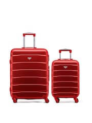 CABIN PRO Medium Red Check In & Small Carry On Hardcase Travel Suitcases Set Of 2 - Image 1 of 8