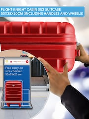 CABIN PRO Medium Red Check In & Small Carry On Hardcase Travel Suitcases Set Of 2 - Image 4 of 8