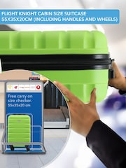 CABIN PRO Medium Green Check In & Small Carry On Hardcase Travel Suitcases Set Of 2 - Image 4 of 8
