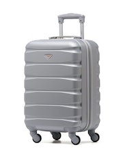 Flight Knight Silver 55x35x25cm 4 Wheel ABS Hard Case Cab Luggage - Image 1 of 7