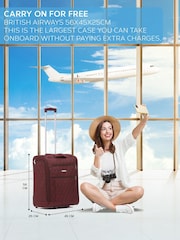 Flight Knight 56x45x25cm Easy Jet Overhead Soft Case Cabin Carry On Suitcase Hand Mono Canvas Luggage - Image 2 of 7