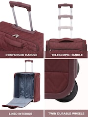Flight Knight 56x45x25cm Easy Jet Overhead Soft Case Cabin Carry On Suitcase Hand Mono Canvas Luggage - Image 5 of 7