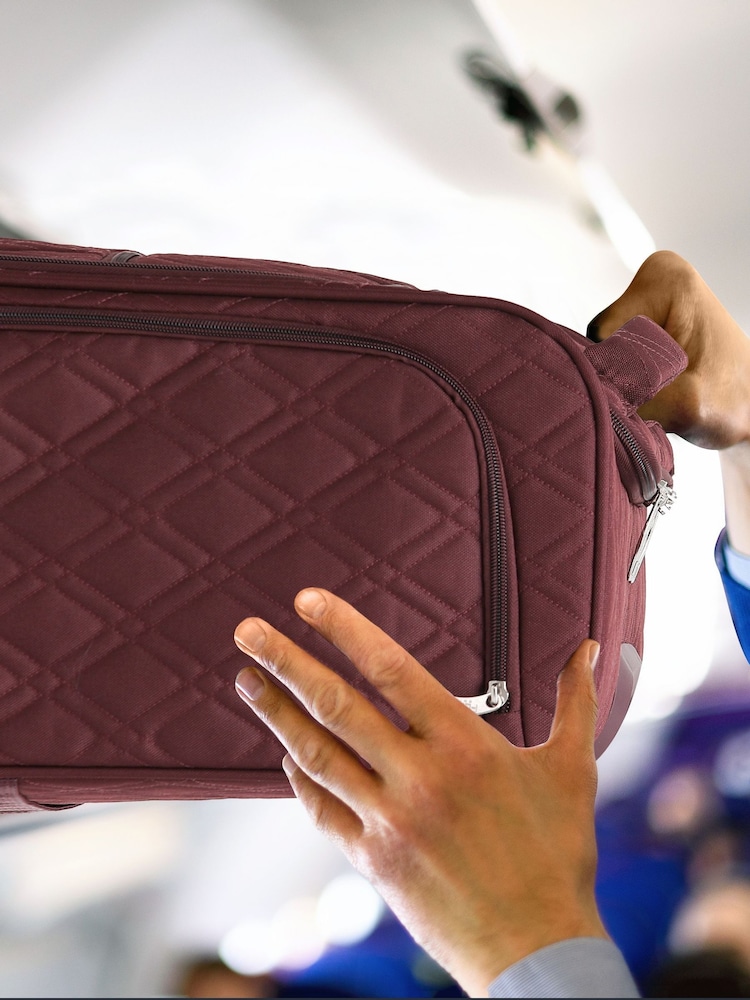 Flight Knight 56x45x25cm Easy Jet Overhead Soft Case Cabin Carry On Suitcase Hand Mono Canvas Luggage - Image 7 of 7