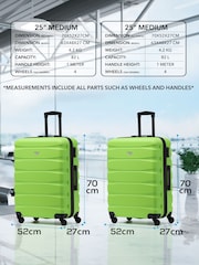 Flight Knight Medium Green Check-In Hold Luggage Hardcase Travel Suitcases Set Of 2 - Image 3 of 8