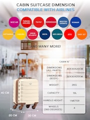 Flight Knight Lightweight 4 Wheel ABS Hard Case Cabin Carry On Hand Luggage Approved For Over 100 Airlines Suitcases - Image 3 of 7