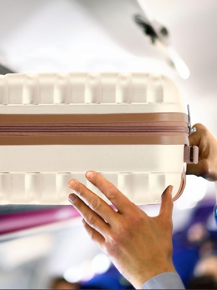 Cream - Flight Knight Lightweight 4 Wheel ABS Hard Case Cabin Carry On Hand Luggage Approved For Over 100 Airlines Suitcases - Slika 7 iz 7 Cream - Flight Knight Lightweight 4 Wheel ABS Hard Case Cabin Carry On Hand Luggage Approved For Over 100 Airlines Suitcases - Slika 7 iz 7
