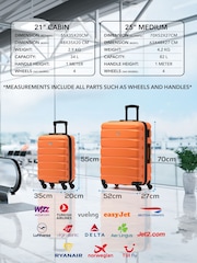 Flight Knight Medium and Small Orange Check In Carry On Hardcase Travel Suitcases Set Of 2 - Image 3 of 8