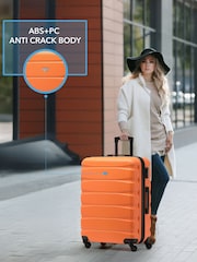 Flight Knight Medium and Small Orange Check In Carry On Hardcase Travel Suitcases Set Of 2 - Image 5 of 8