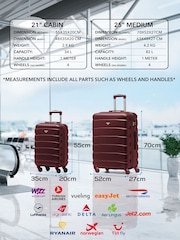 Flight Knight Medium Purple Check-In and Small Carry-On Hardcase Travel Suitcases Set Of 2 - Image 3 of 8