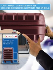 Flight Knight Medium Purple Check-In and Small Carry-On Hardcase Travel Suitcases Set Of 2 - Image 5 of 8