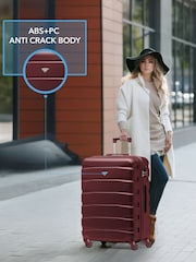 Flight Knight Medium Purple Check-In and Small Carry-On Hardcase Travel Suitcases Set Of 2 - Image 6 of 8