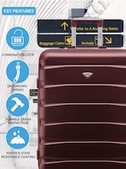 Flight Knight Medium Purple Check-In and Small Carry-On Hardcase Travel Suitcases Set Of 2 - Image 7 of 8