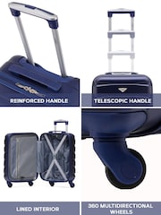 Flight Knight Blue 55x35x25cm 4 Wheel ABS Hard Case Cab Luggage - Image 6 of 7