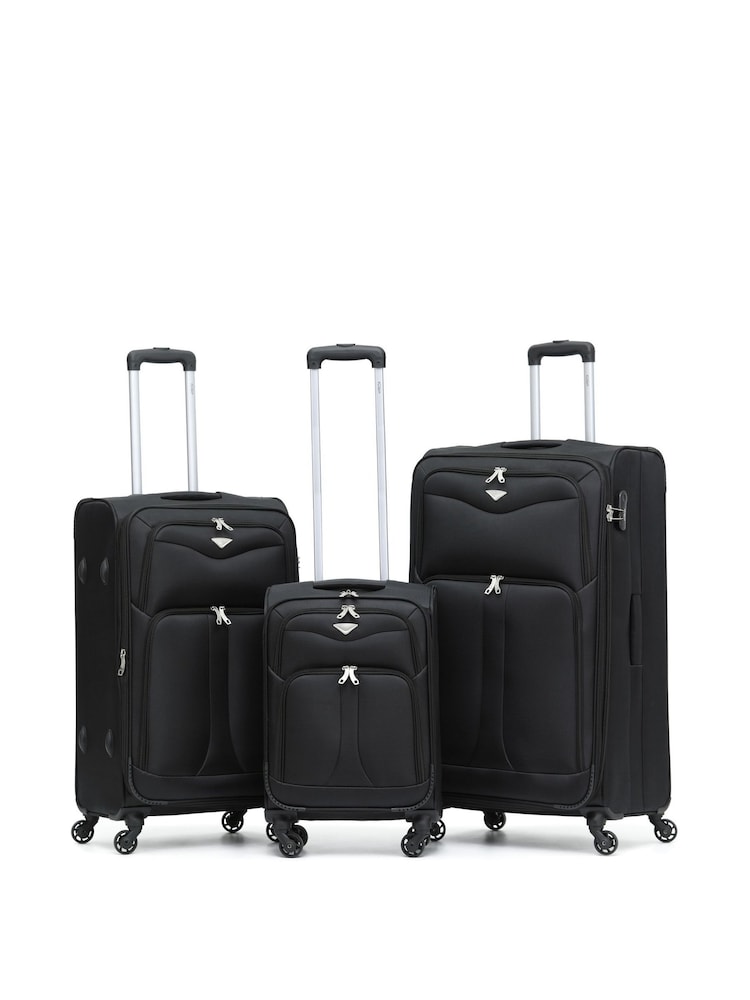 Flight Knight Large Soft Case Checkin Suitcases and Cabin Case Set of 3 - Image 1 of 7