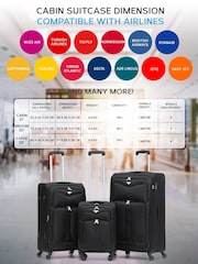 Flight Knight Large Soft Case Checkin Suitcases and Cabin Case Set of 3 - Image 3 of 7