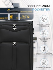 Flight Knight Large Soft Case Checkin Suitcases and Cabin Case Set of 3 - Image 4 of 7