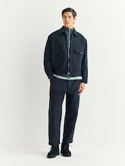 Universal Works Black S130 Cropped Twin Pocket Canvas Jacket - Image 3 of 6