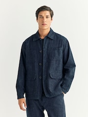 Universal Works Blue Brushed Denim Labour Jacket - Image 2 of 6