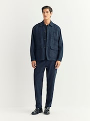 Universal Works Blue Brushed Denim Labour Jacket - Image 4 of 6