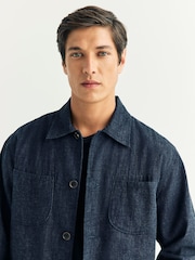 Universal Works Blue Brushed Denim Labour Jacket - Image 6 of 6