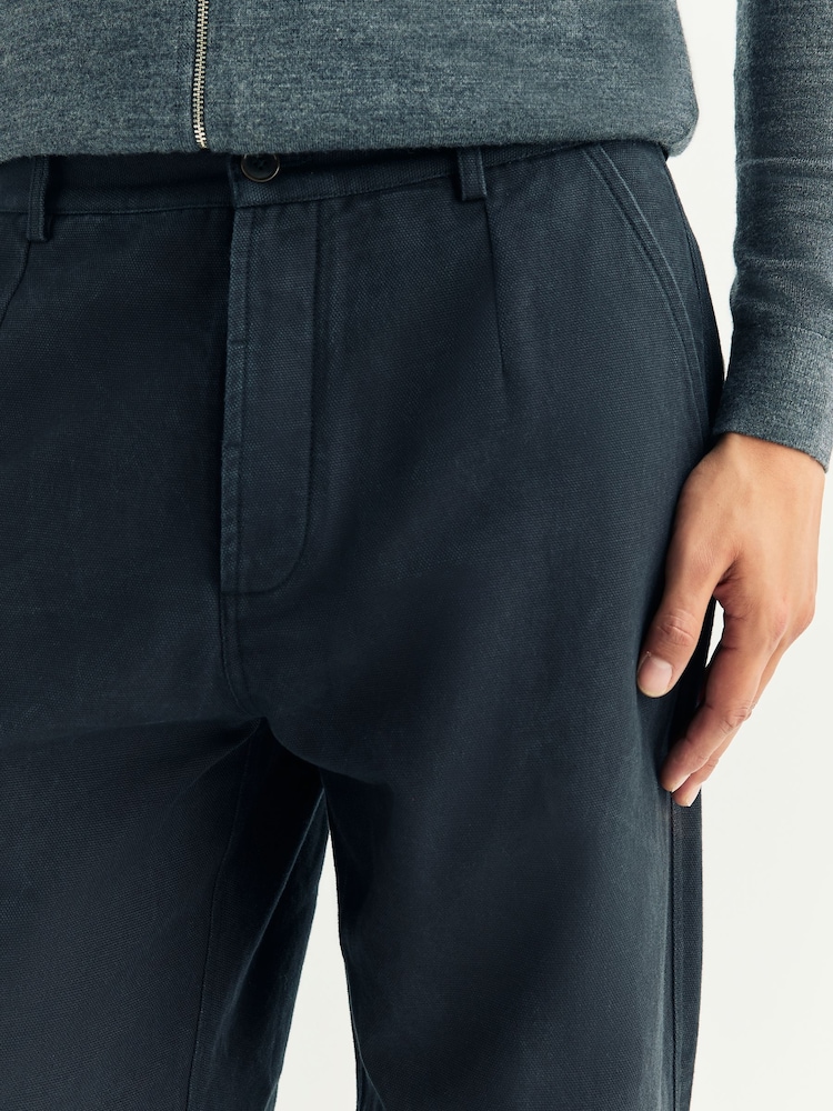 Universal Works Black Canvas Super Turn Up Chinos - Image 6 of 6 Universal Works Black Canvas Super Turn Up Chinos - Image 6 of 6