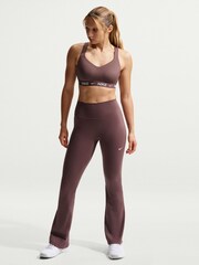 Nike Magenta Pink One High Waisted Wide Leg Leggings - Image 1 of 10