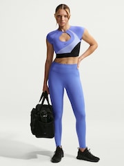 Nike Sapphire Blue Pro Seamless High Waisted 7/8ths Leggings - Image 1 of 5