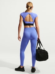 Nike Sapphire Blue Pro Seamless High Waisted 7/8ths Leggings - Image 2 of 5