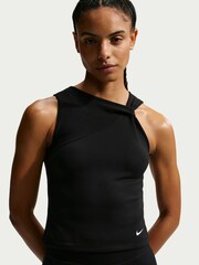 Schwarz - Nike One Dri-FIT Twist Detail Vest Top - Bild 1 von 5