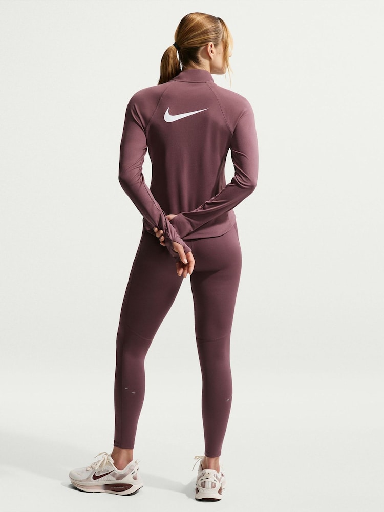 Tattoo in Braun - Nike Tempo Swoosh DriFIT 1/2 Zip Sweat Top - Bild 2 von 5